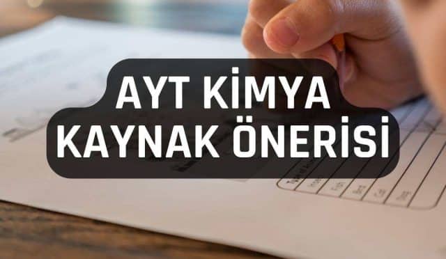 ayt kimya kaynak önerisi